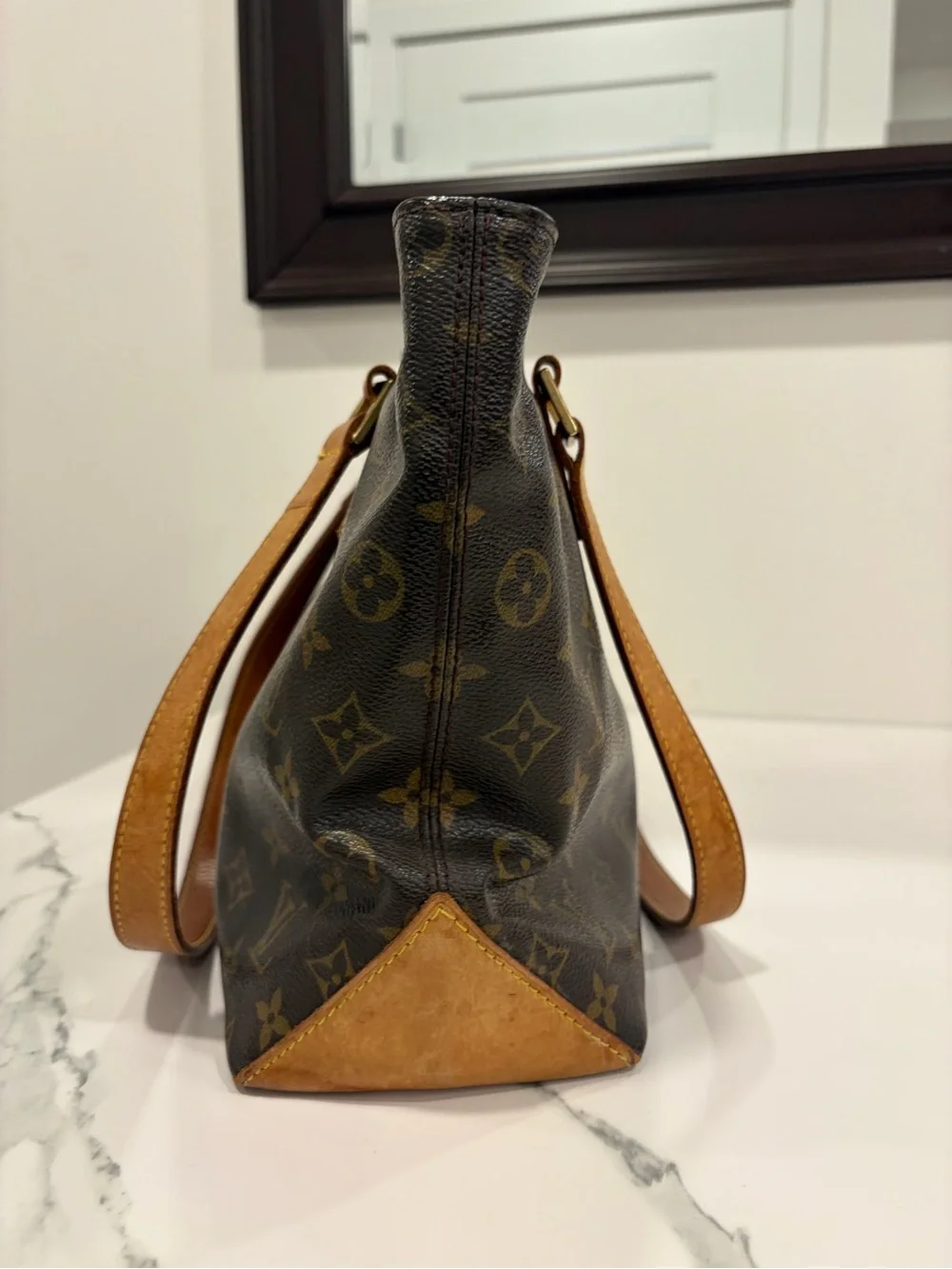 Louis Vuitton Monogram Canvas Tote with Natural Vachetta Trim